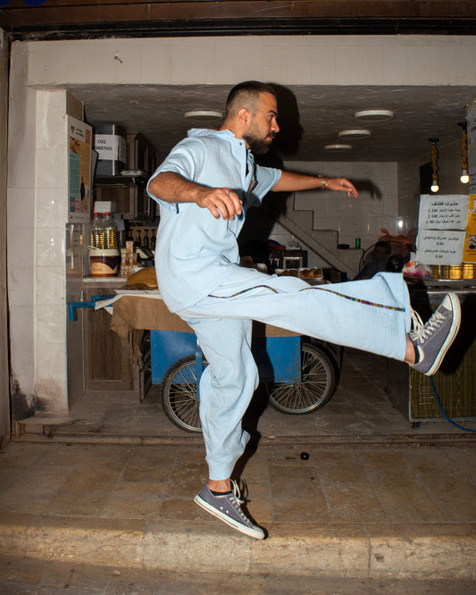 Baby blue Linen Trousers