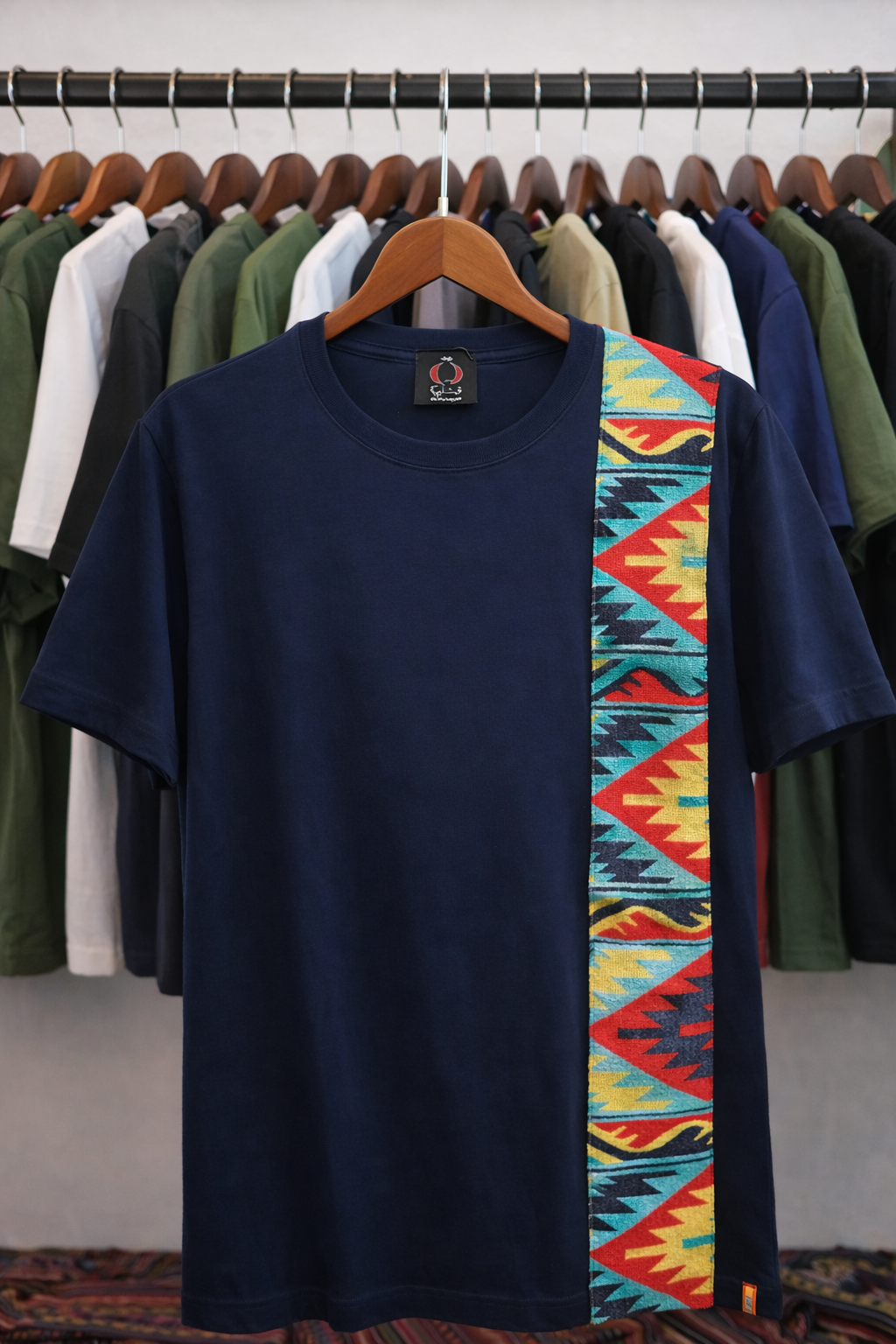 Bahja Stripe on Navy Tshirt