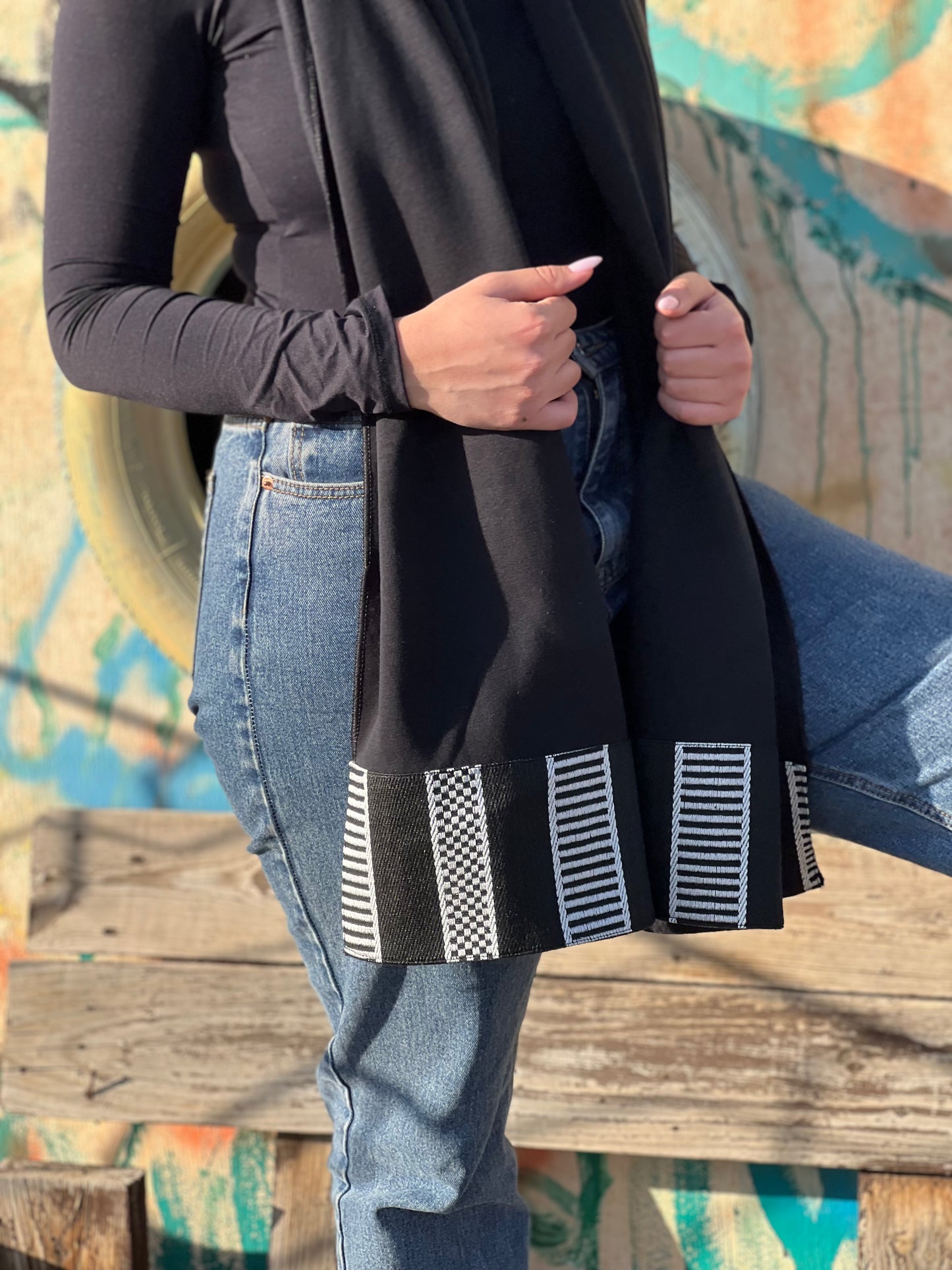 Palestine 67 on Black Scarf (cotton)