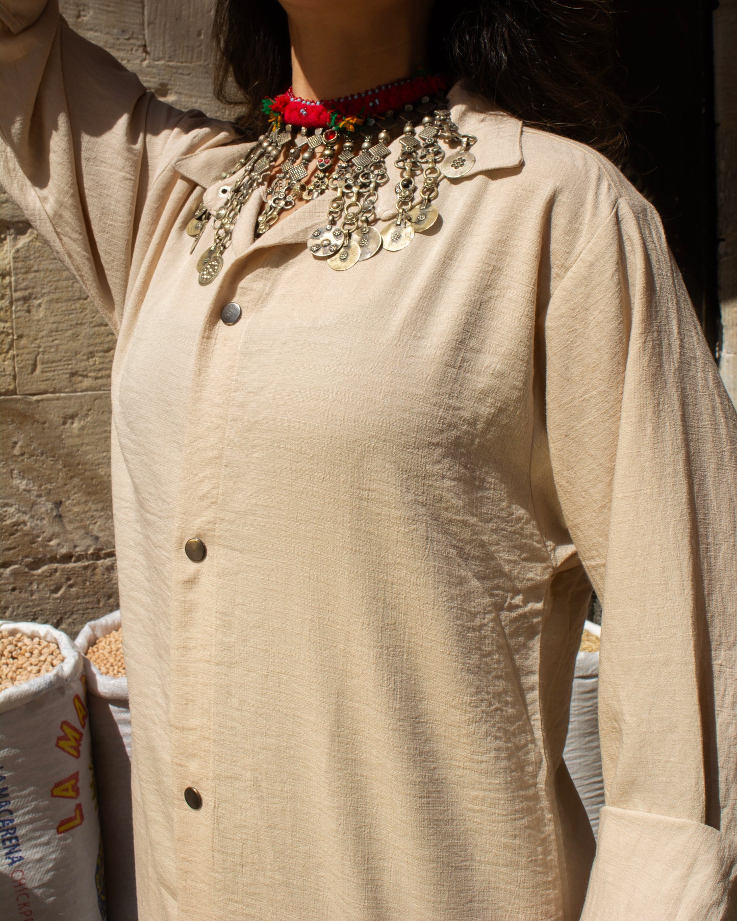 Beige Linen dress