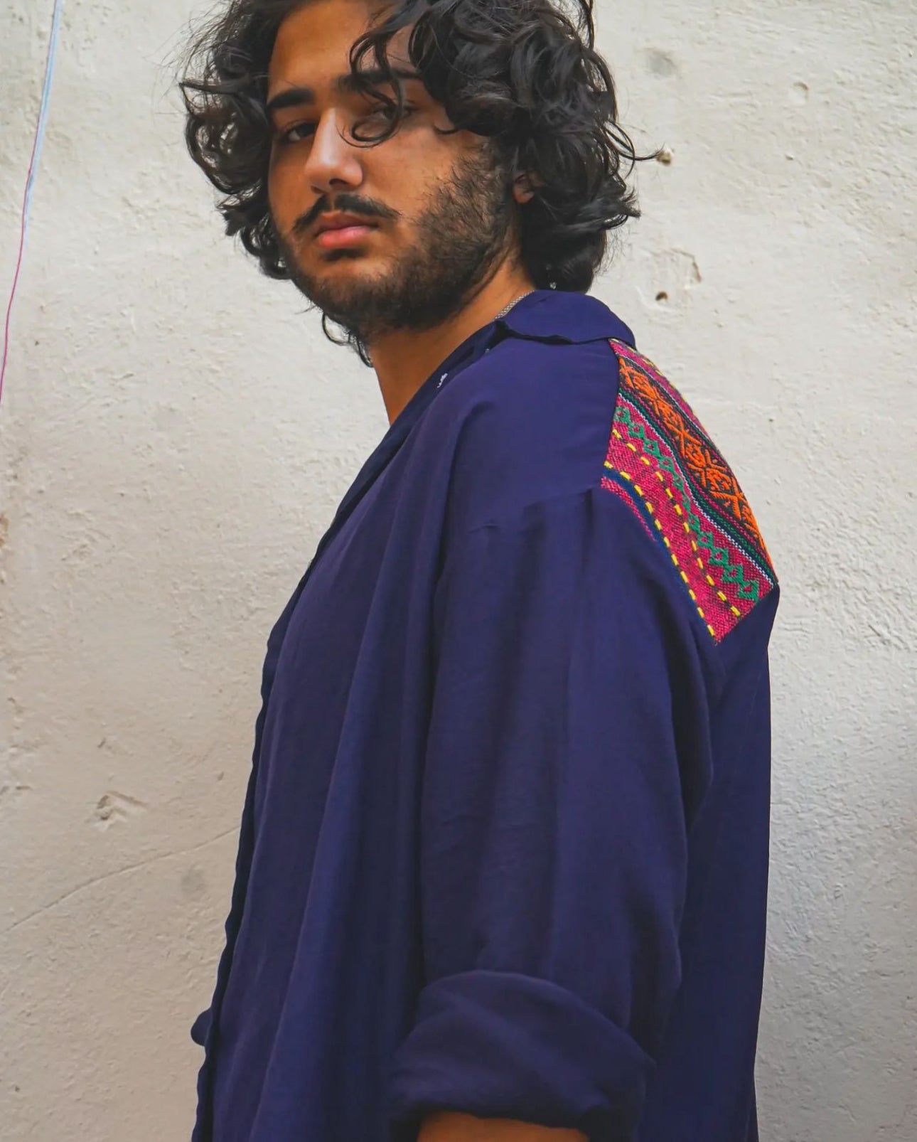 Ruman on Navy Shirt