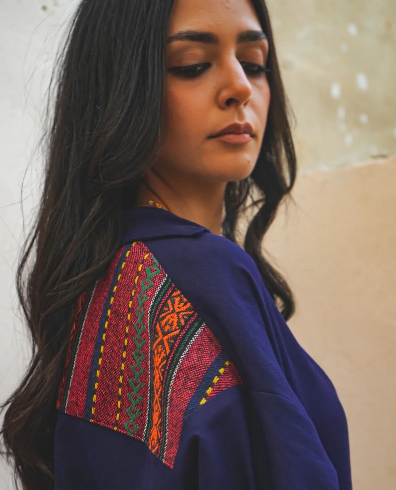 Ruman on Navy Shirt