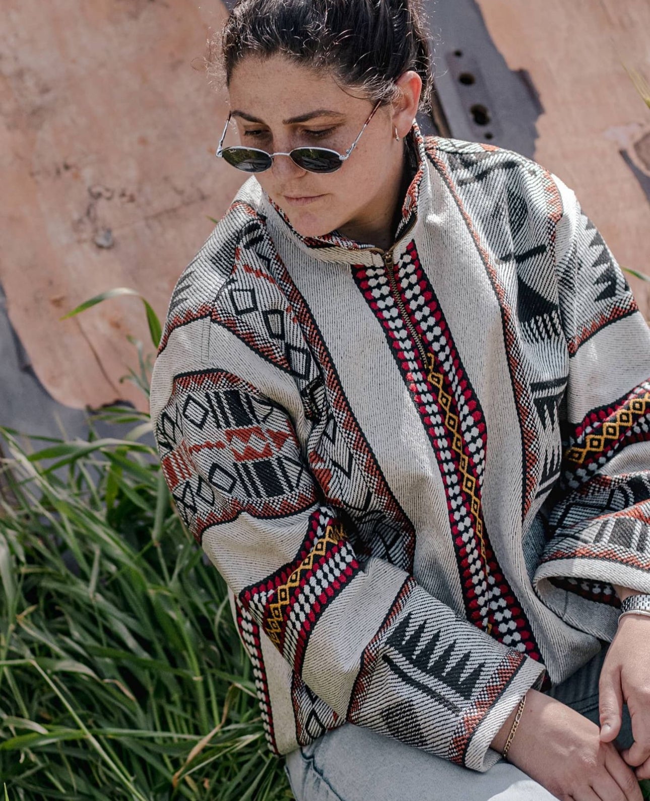 Sahrawi full zipper jacket Neck
