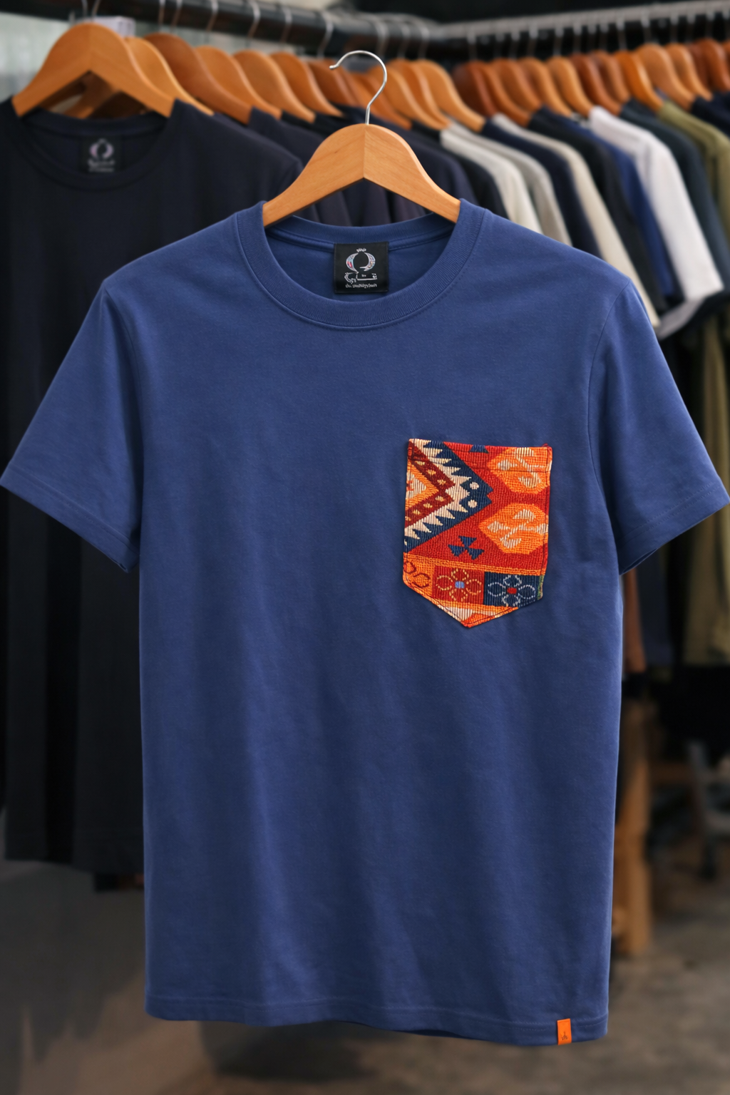 Navy Blue Tshirt with Shams Pocket