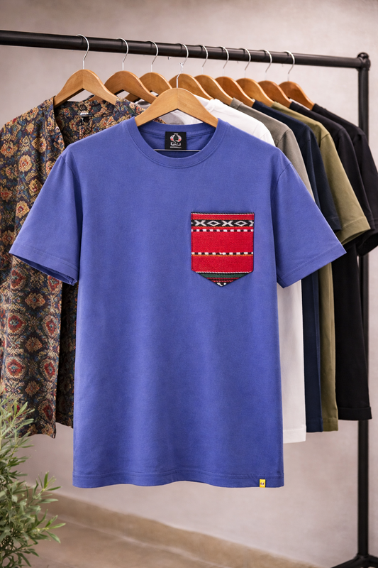Jamer pocket on light navy T-shirt