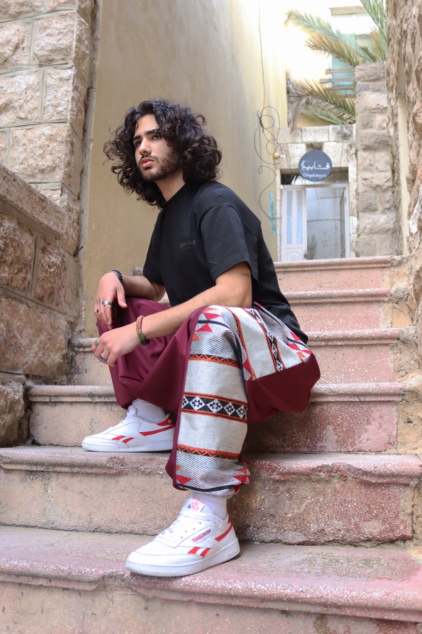 Bassem on Maroon Sherwal Pant