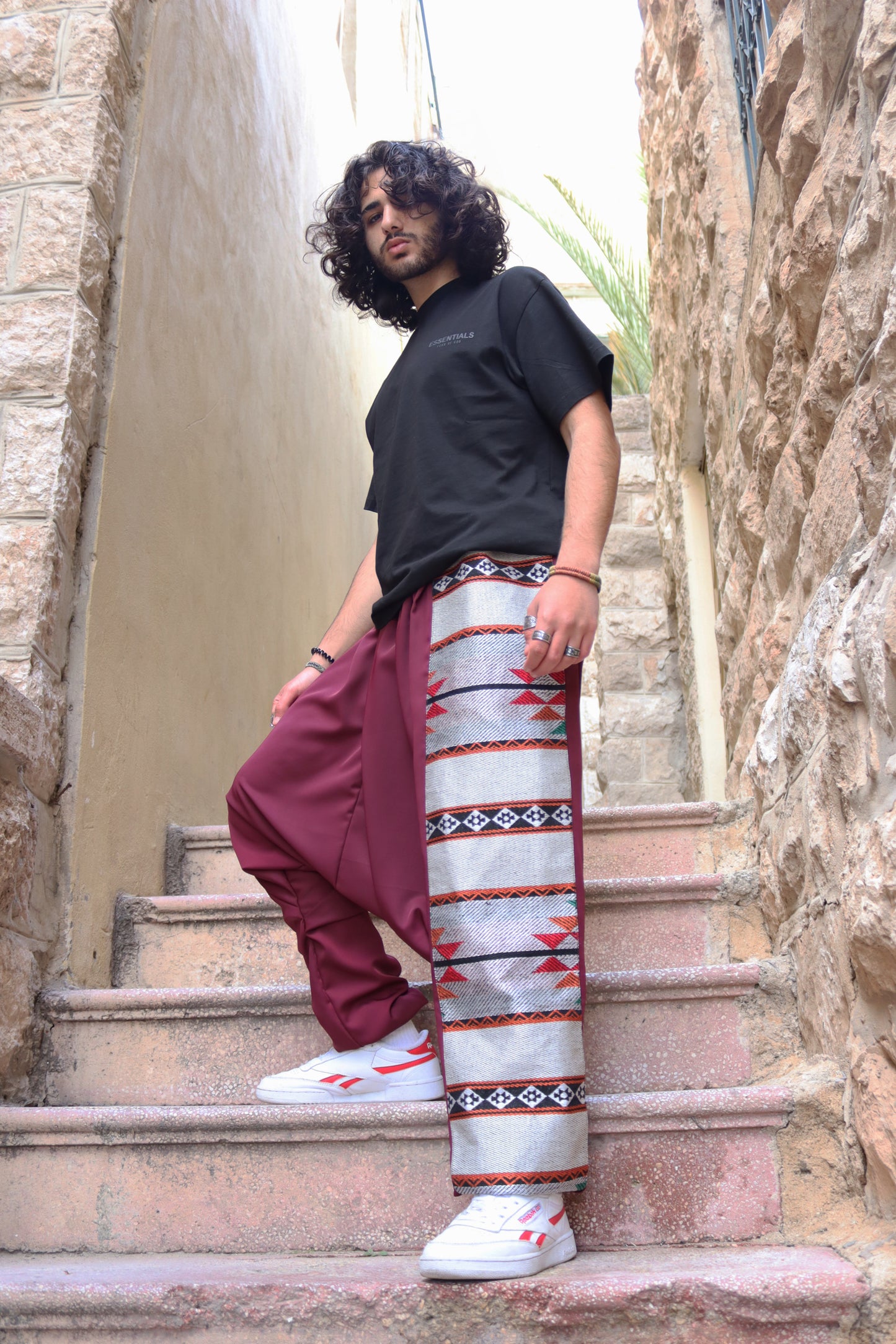 Bassem on Maroon Sherwal Pant