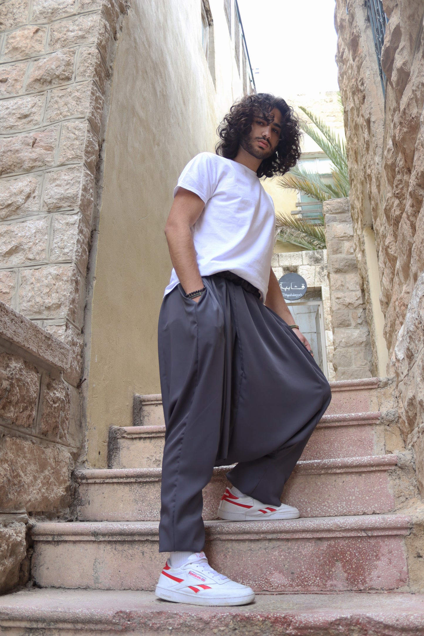 Sama on Grey Sherwal Pant