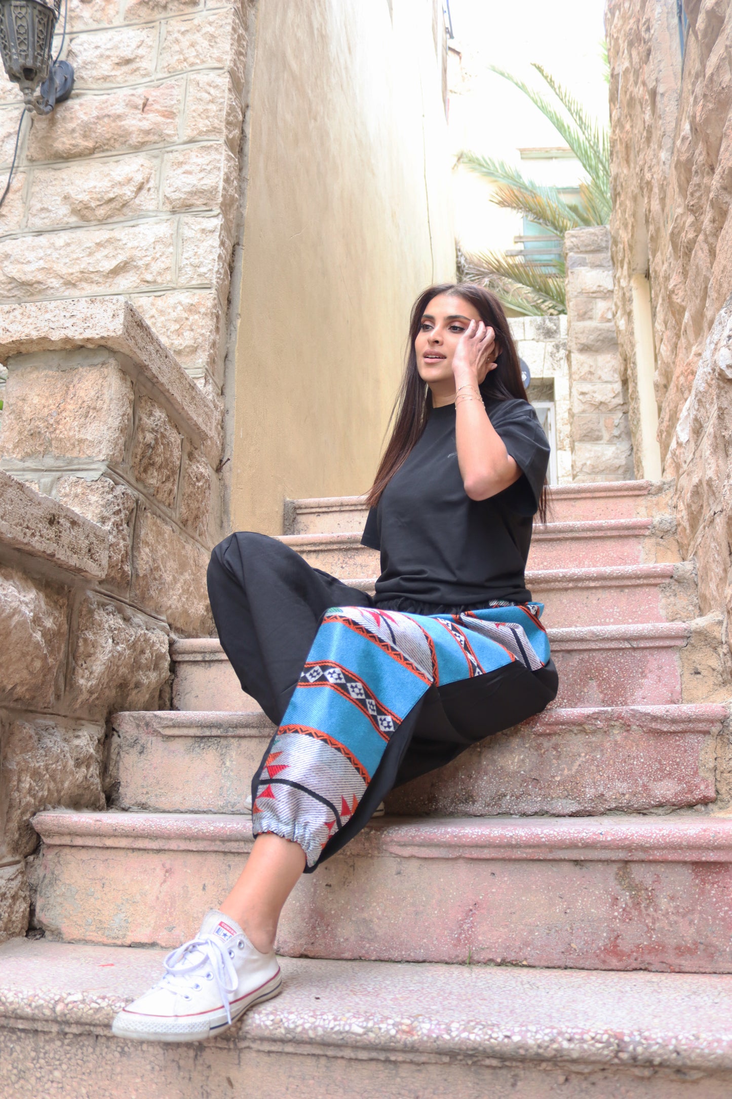 Sama on Black Sherwal Pant