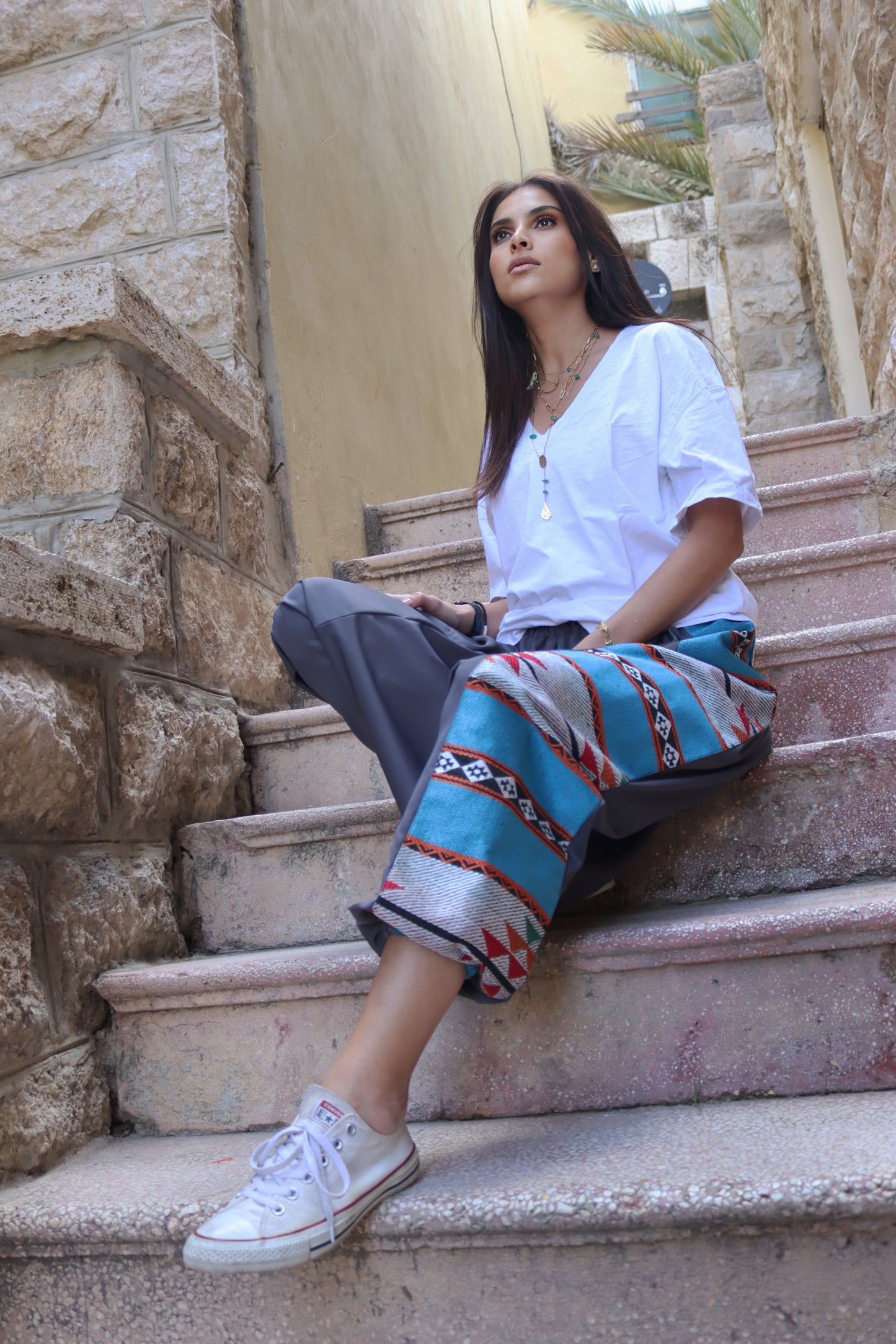 Sama on Grey Sherwal Pant