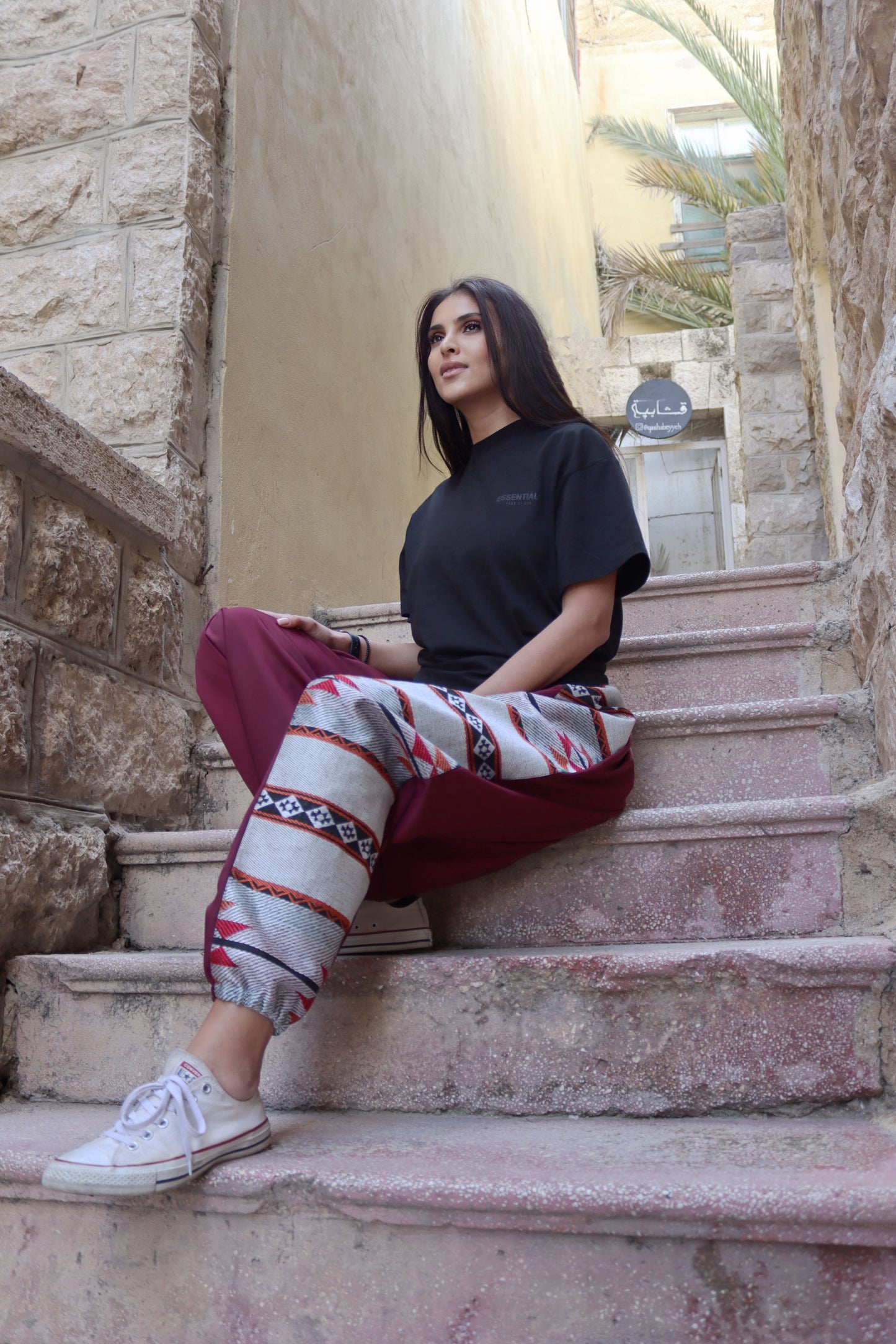 Palestine 48 on Maroon Sherwal Pant